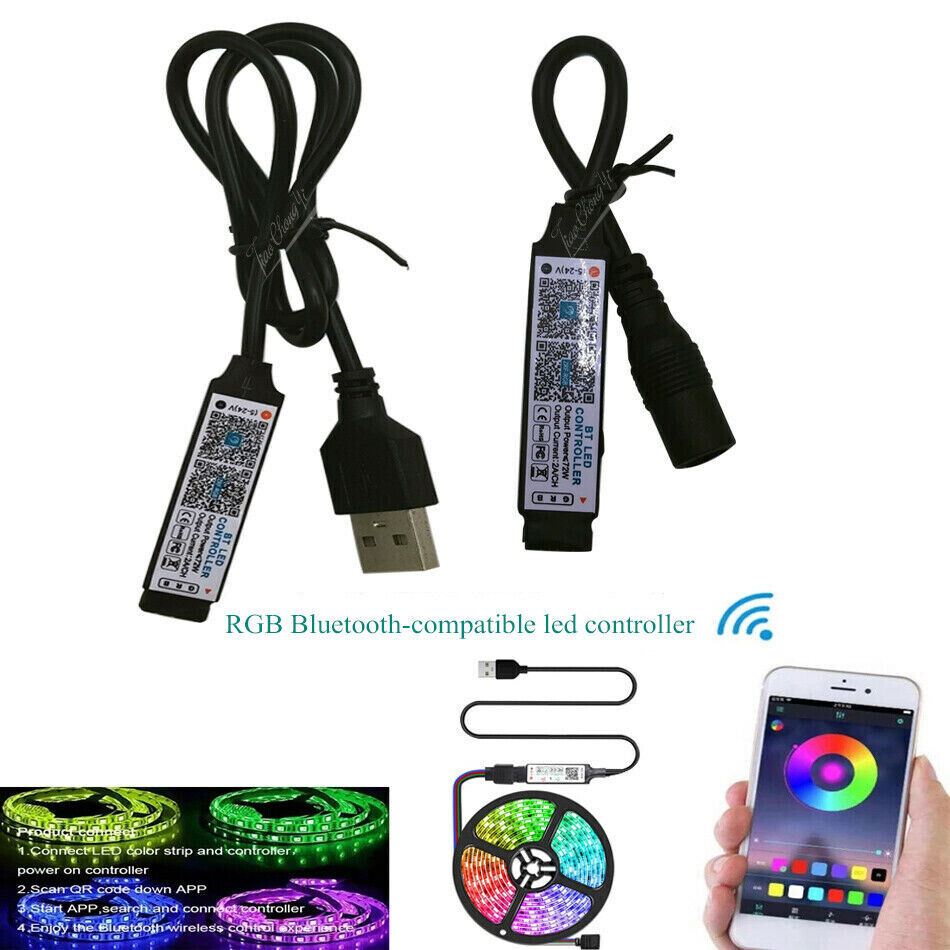 Smart APP Bluetooth-compatible LED Controller For 5050 3528 RGB LED Strip Light gallery