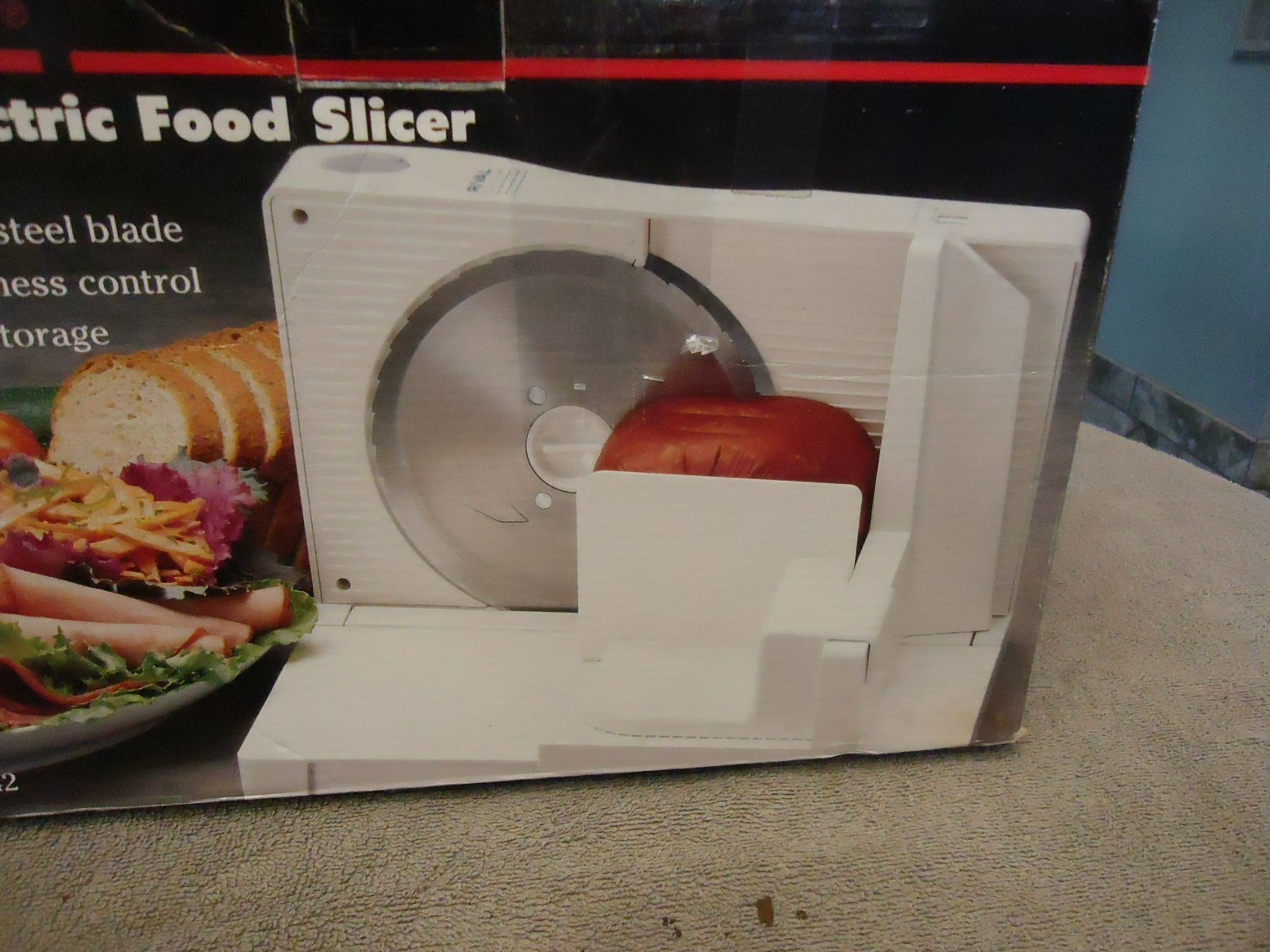 RIVAL FOLD UP ELECTRIC FOOD / MEAT SLICER WHITE MODEL 1042 ( new ) ^ gallery