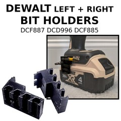 L/R Bit Holder for Dewalt Drill Impact Driver DCF887 DCD996 DCF885 *Holds 8 Bits