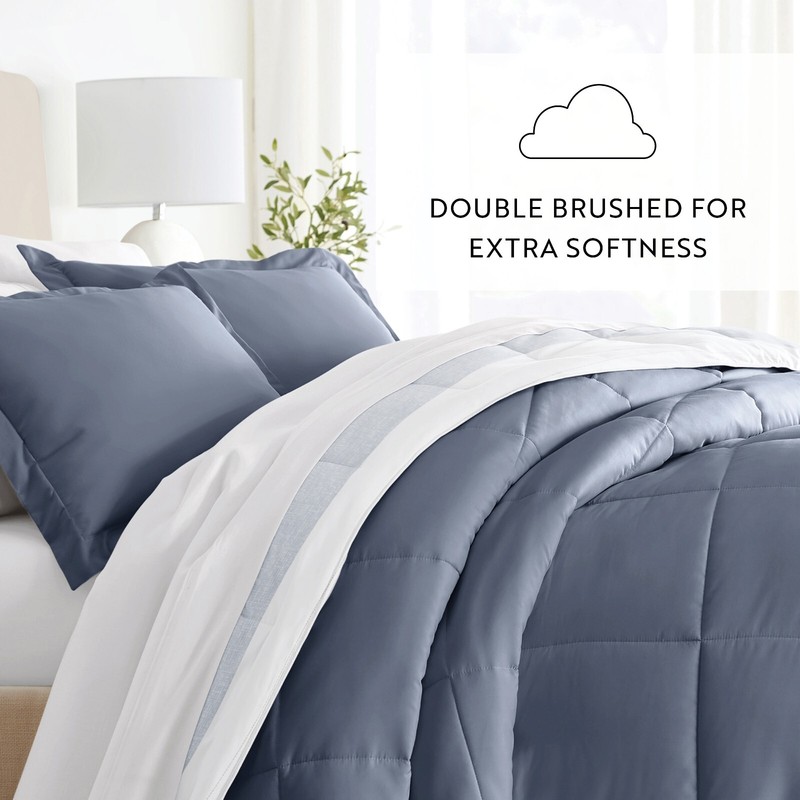 Kaycie Gray Striped Patterned Reversible Comforter gallery