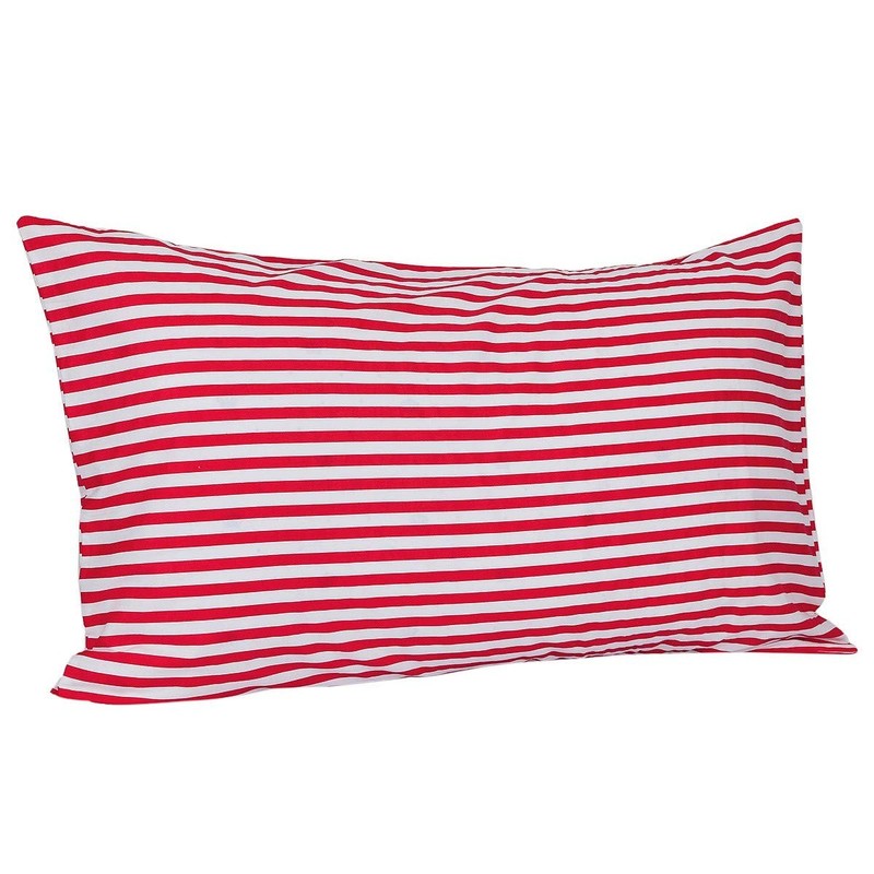 Pillow Case Set 400 Thread Count 100% Cotton Standard Size 2Pc, Red Stripe gallery