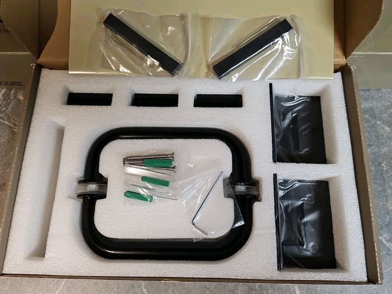 Glass Warehouse 78” Wall Hinged Shower Hardware Kit GW-WH-KIT-MB - READ ALL! gallery