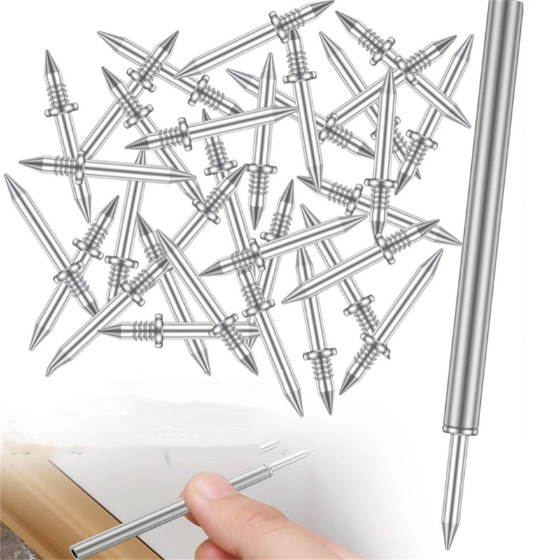 100Pcs/Set Double-Head Seamless Installation Nail With Sleeve Metal Nails gallery