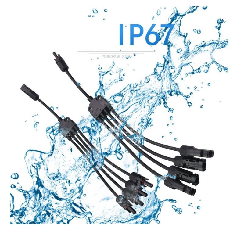 M/F Solar Panel Connector Y Branch Cable Connection Adapter Waterproof Plug Kit gallery