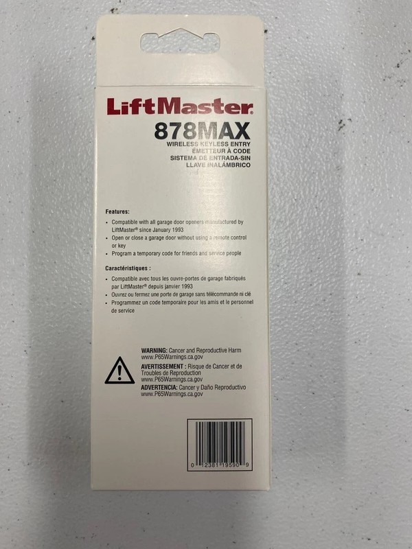 LiftMaster 878MAX Wireless Keyless Entry Garage Door Keypad Security+ 2.0 gallery