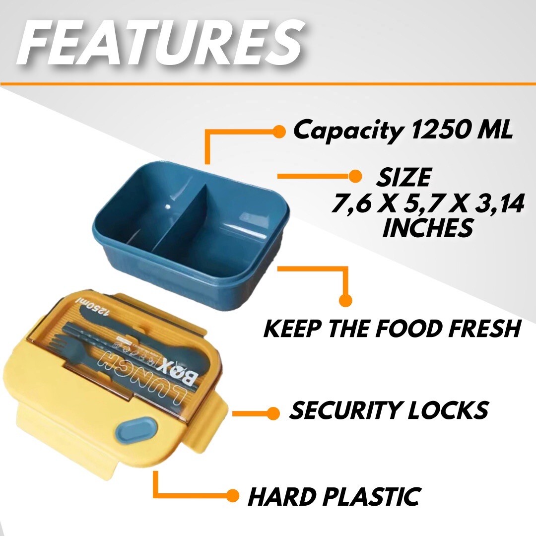 Three Star Invest Lunch Box Container For Any Age . Includes Utensils gallery