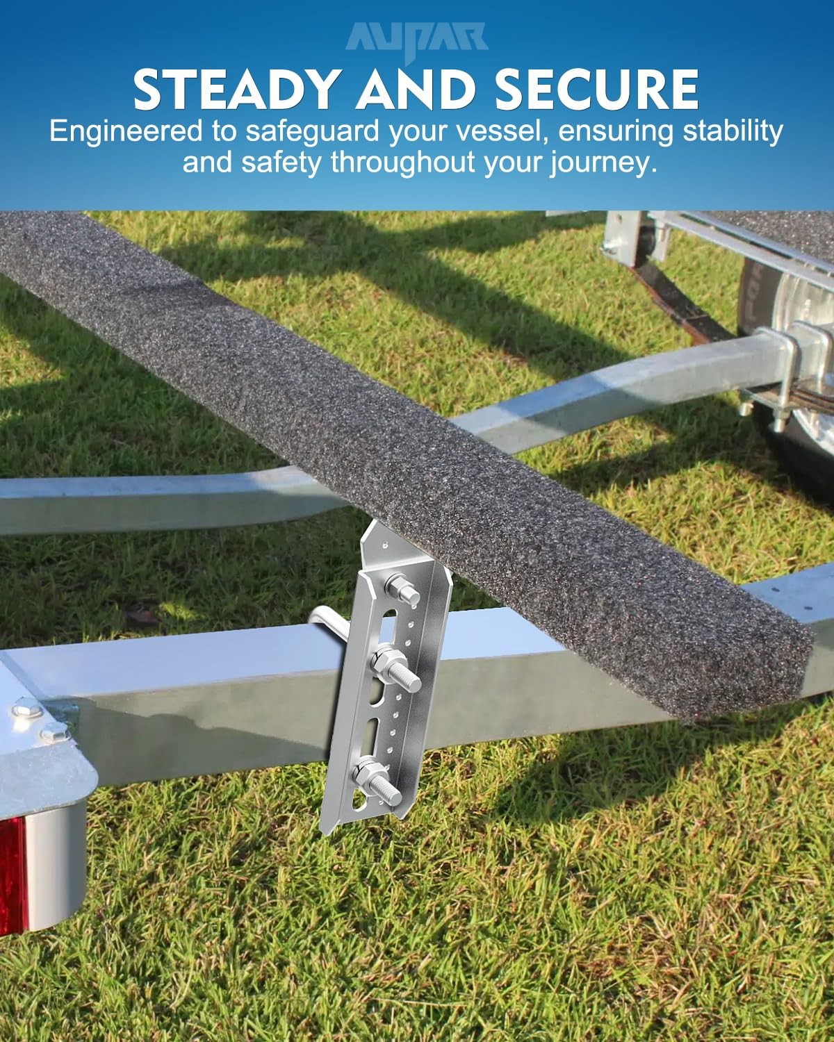 Heavy Duty 8" Boat Trailer Bunk Brackets, 4 PCS Galvanized Swivel Top Bunk Br... gallery