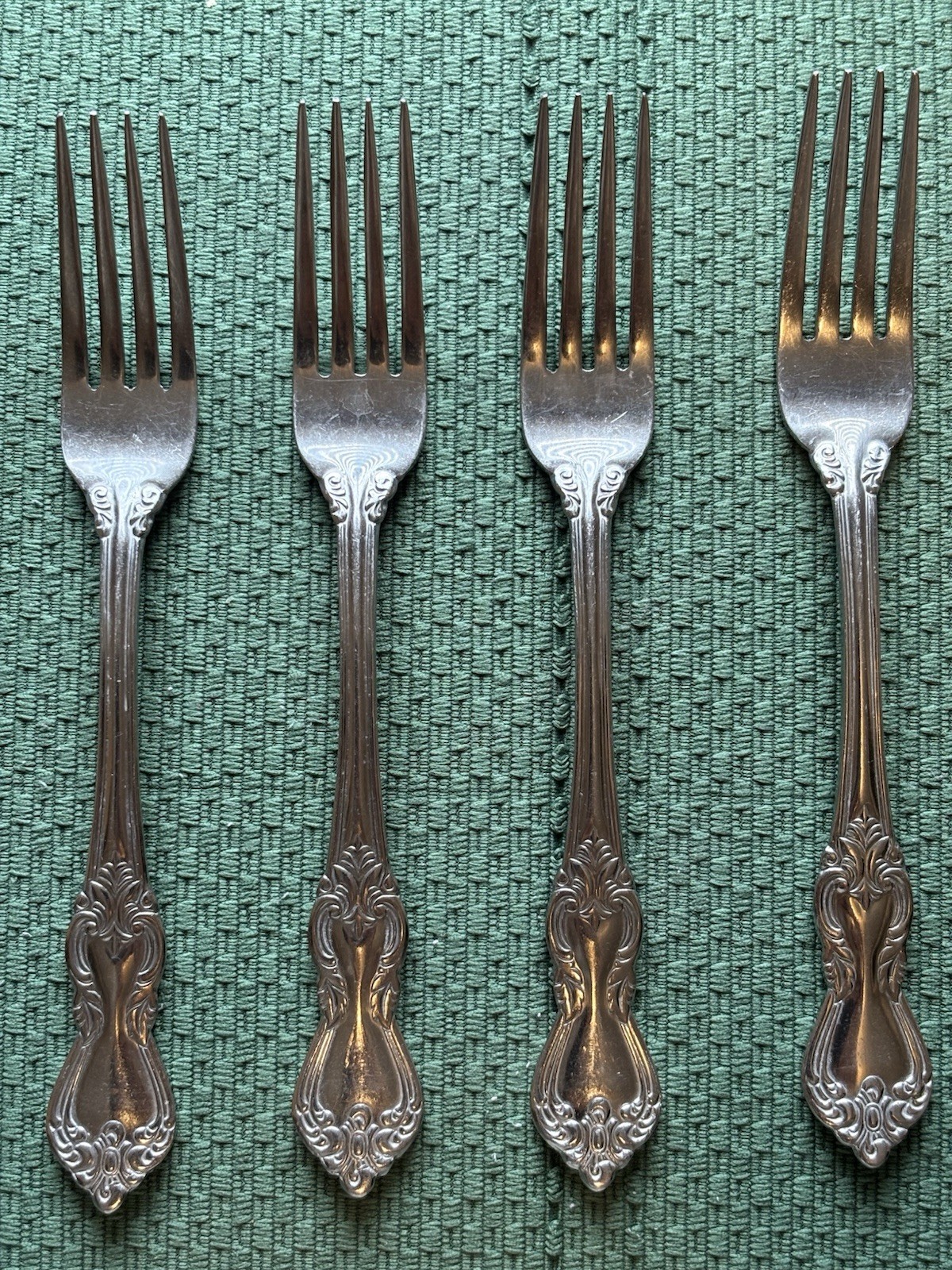 Reed & Barton Marlborough 4 Dinner Forks Heritage Mint 18/10 Stainless gallery