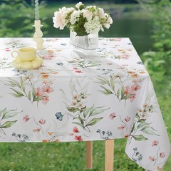 MATIRUG Spring Summer Tablecloths Rectangle 52×70 Inch, Spill Proof Watercolo…