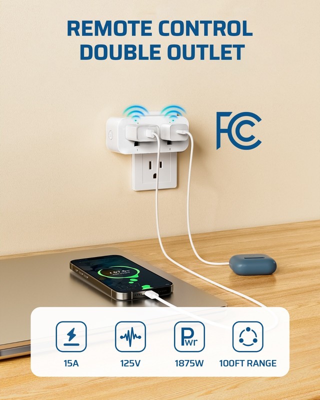 DEWENWILS Remote Control Outlet,100FT Range,4 Independent & 1 All Control Outlet gallery