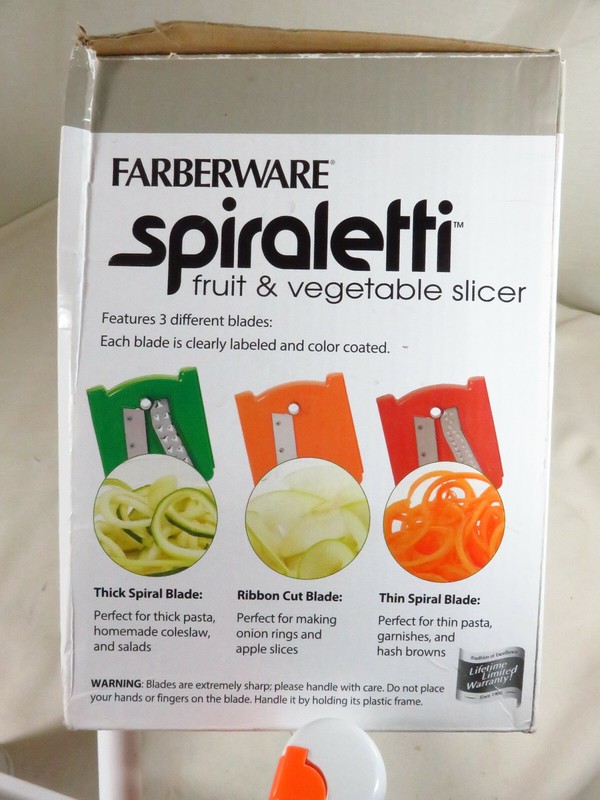 Farberware Spiraletti Fruit/Veg Slicer w/3 Cutting Blades In Box gallery