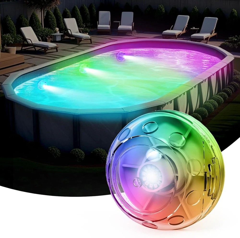 Underwater Pool Light Return Jet 7 Color Changing Led Lights *MISSING PARTS*