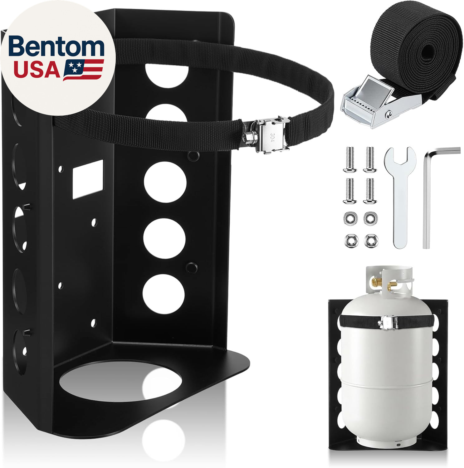 Aluminum Propane Tank Mounting Bracket for 10 Ibs Bottle Aluminum Propane Tank H gallery