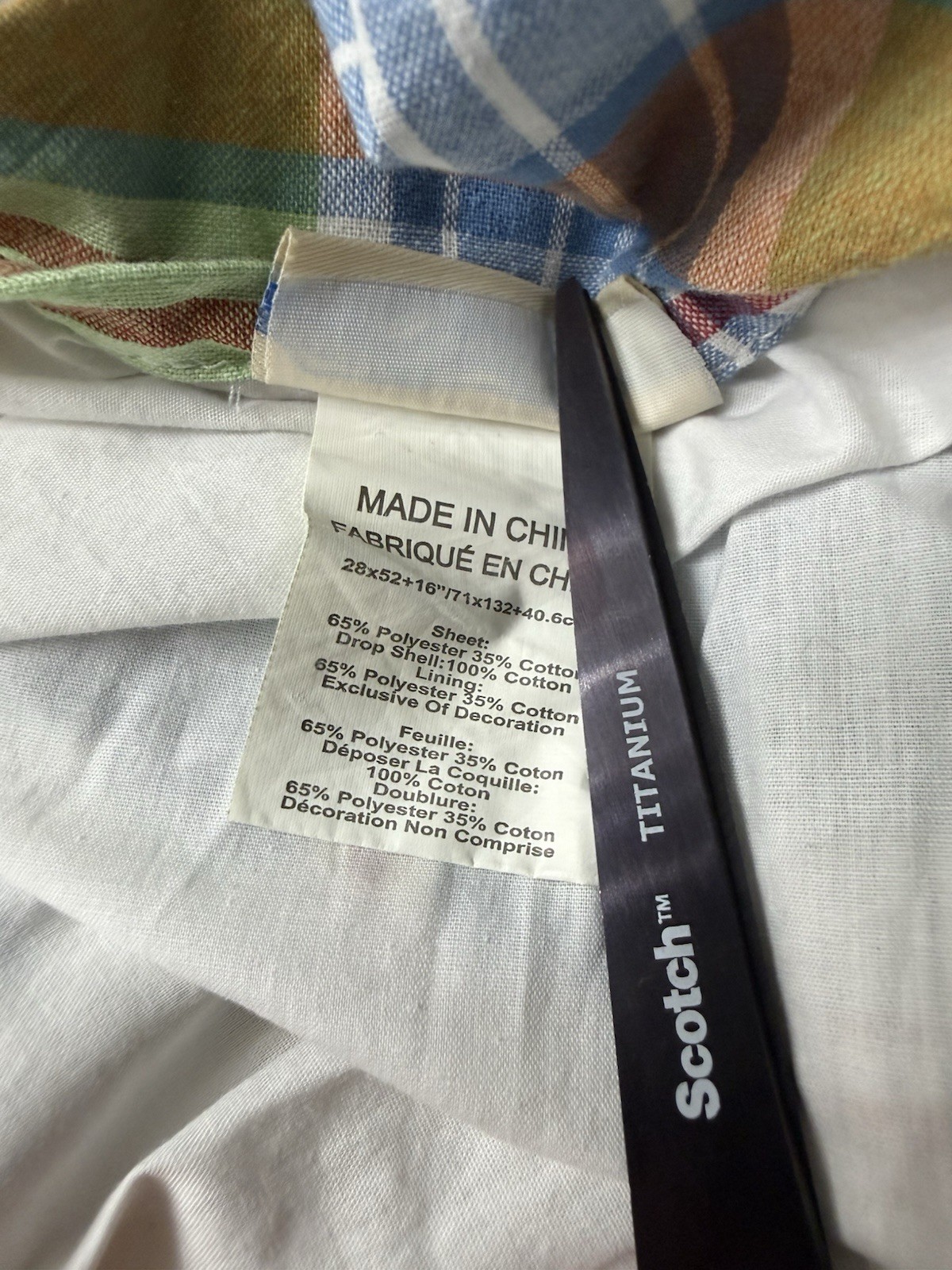 Pottery Barn Baby Kids Madras Patchwork Plaid Crib Skirt gallery