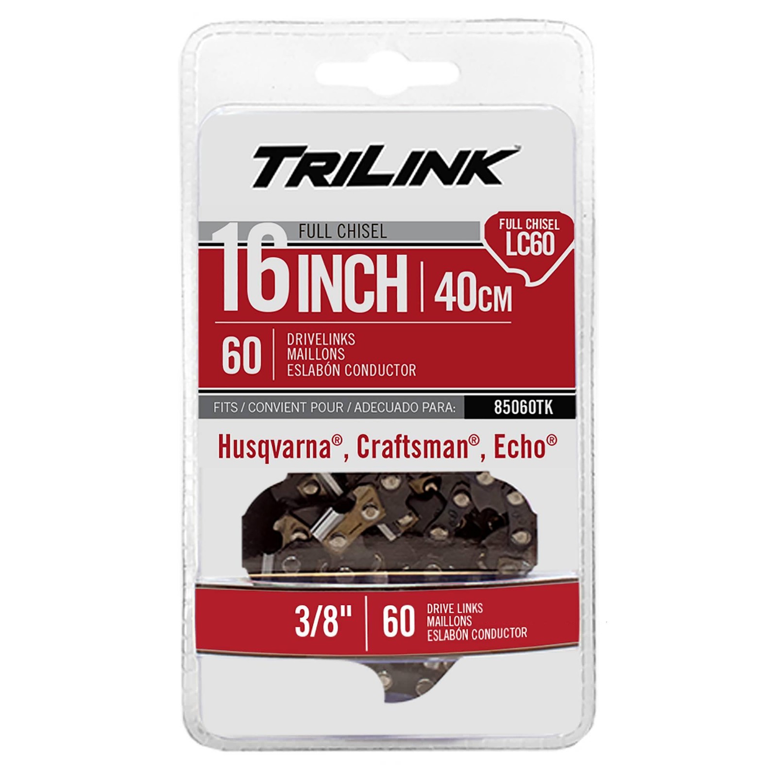 Chain Pre-Cut Loop 60 Dl 3/8", .050", Chisel Reduced Kickback 85060TK gallery