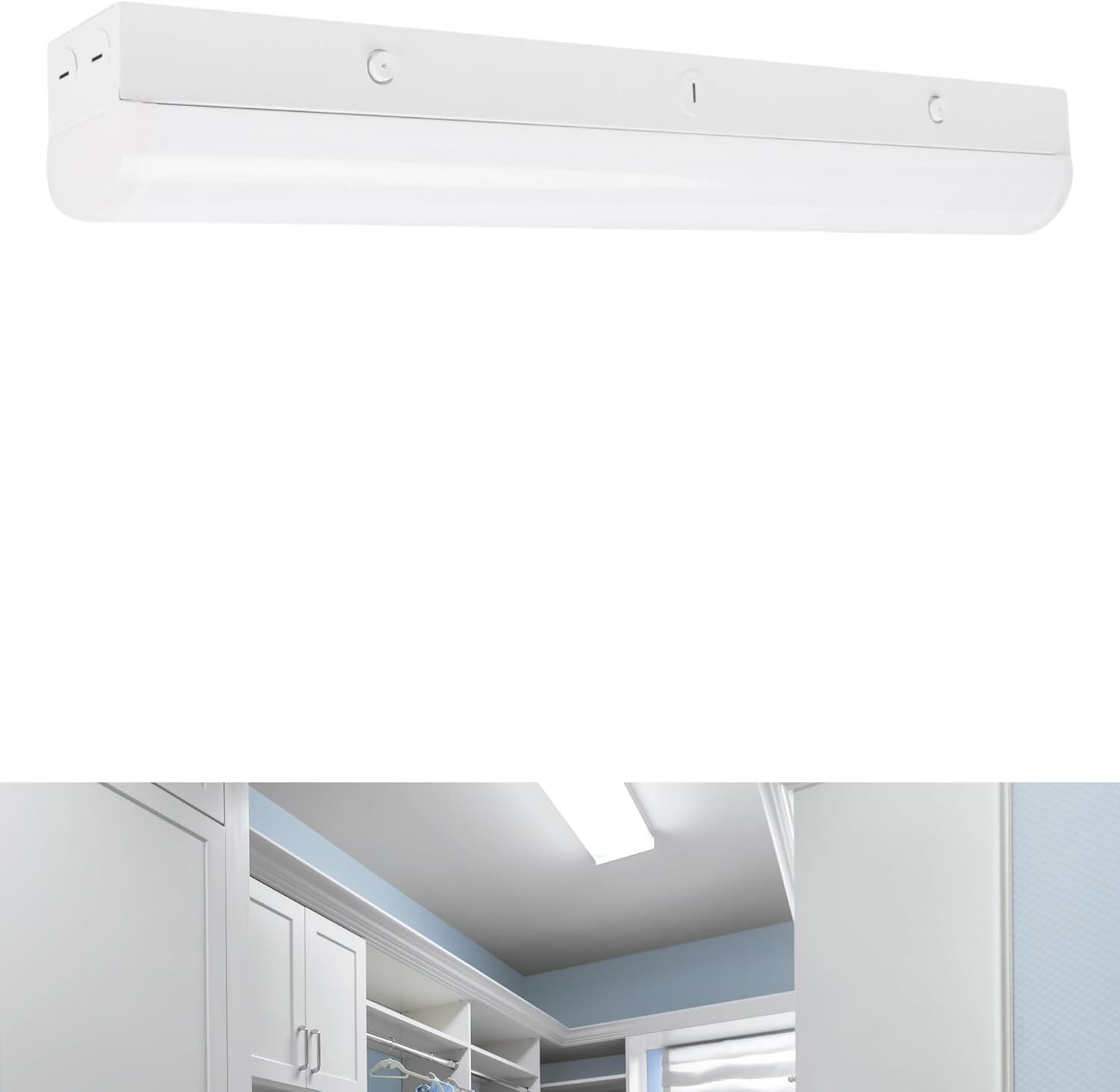 Satco 65-700R1 - 2 Ft LED Linear Strip Light Field Selectable (1, 2, 4 or 8 PK) gallery