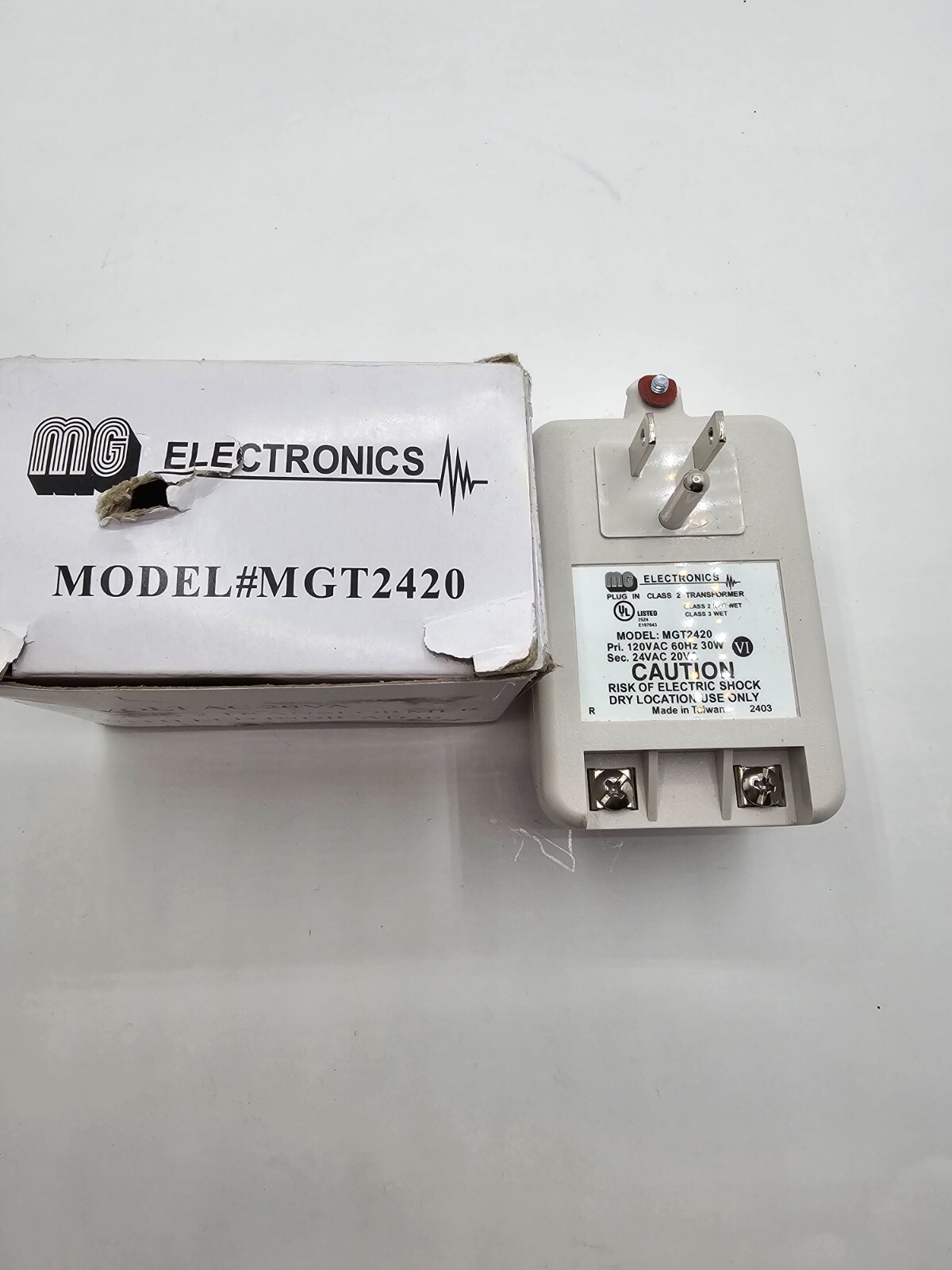 MG MGT2420 Plug-in Transformer, 24VAC, Class 2 gallery