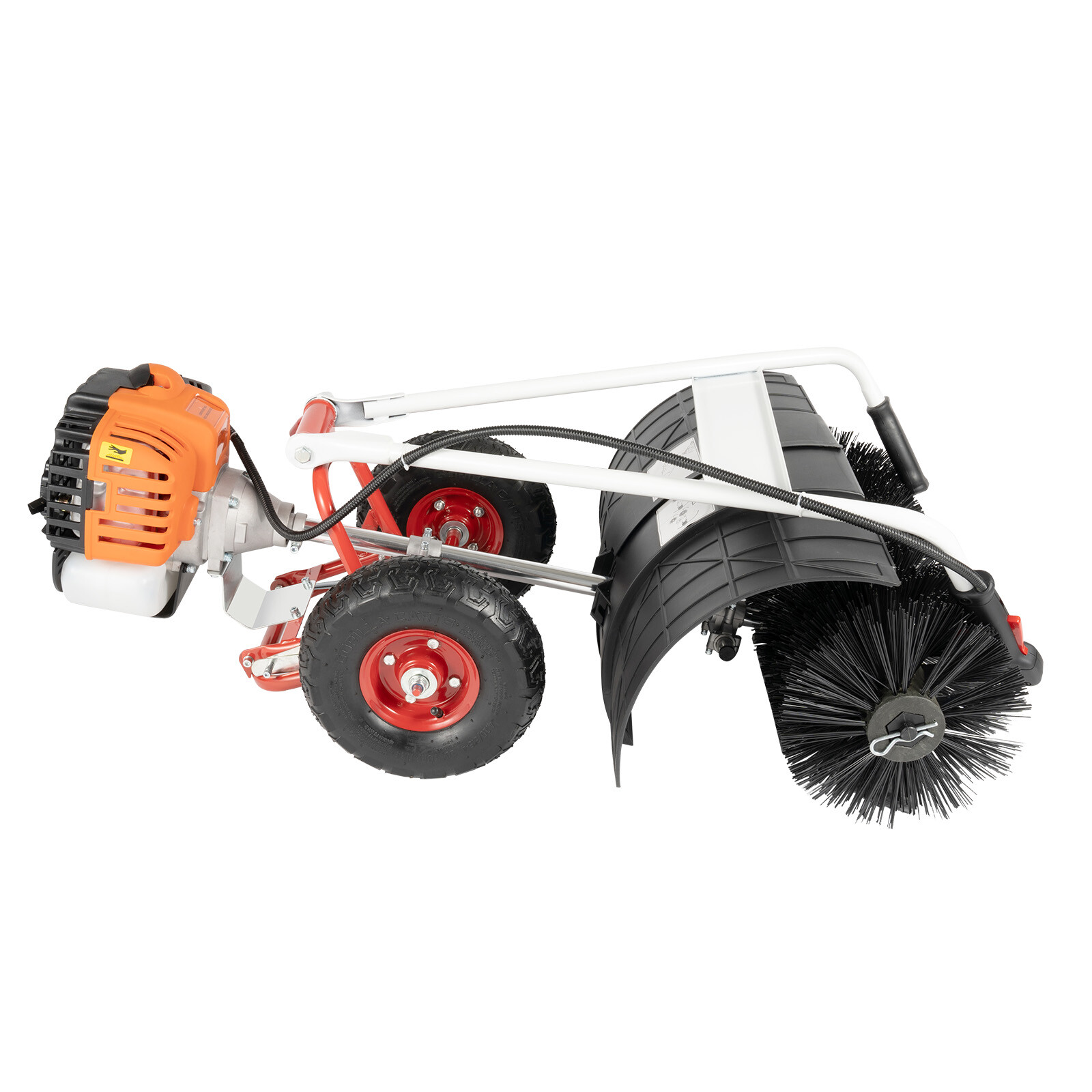 Walk Behind 52cc Power Broom Snow Driveway Sweeper Cleaner Artificial Grass USA~ gallery