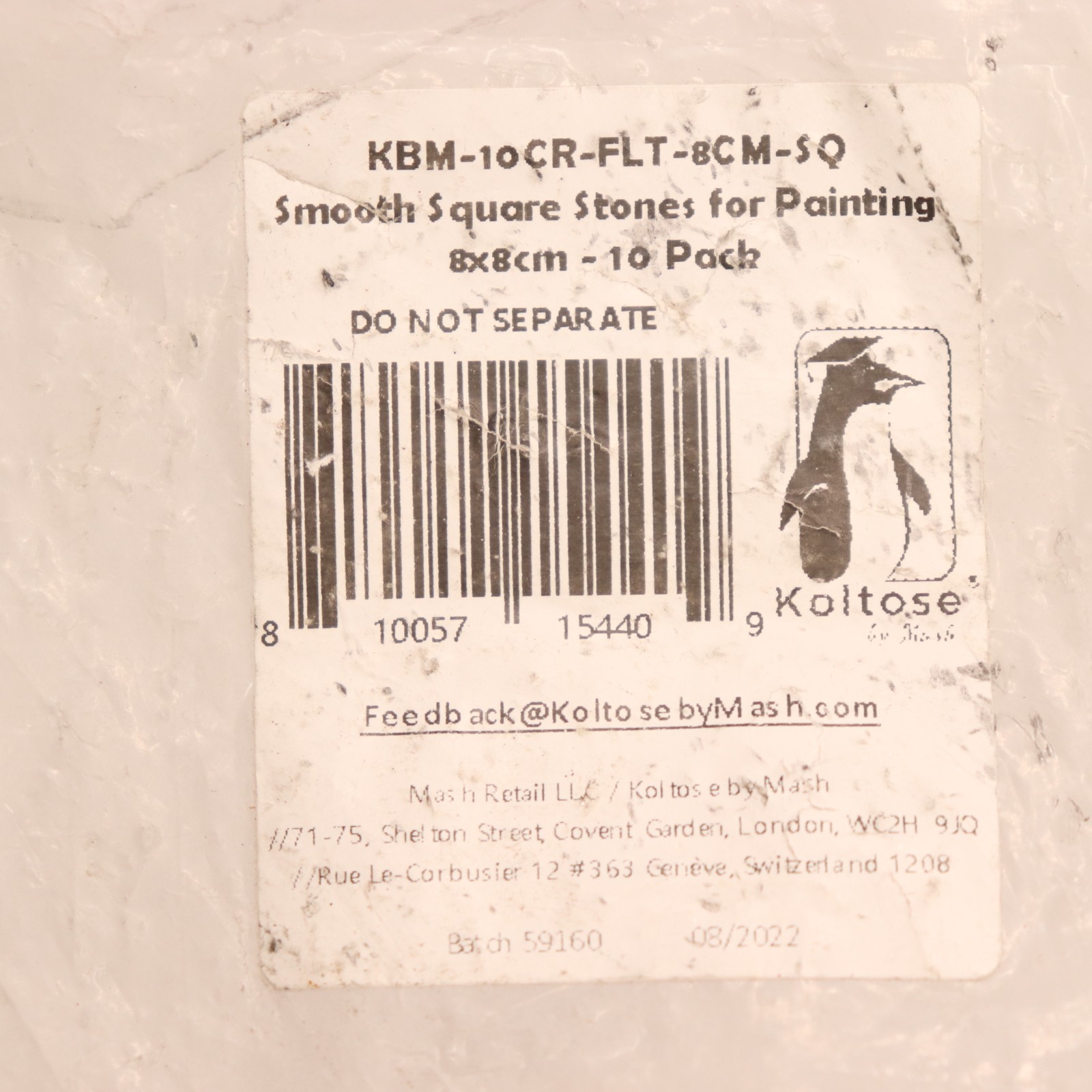 (10-Pk) Koltose Smooth Square Stones for Rock Painting 8 x 8cm gallery