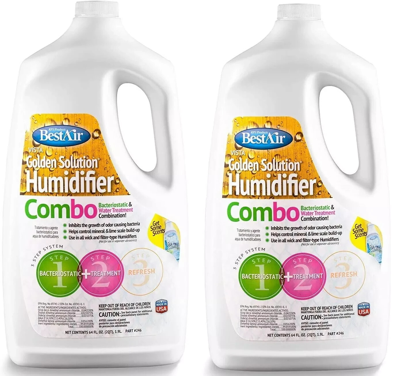 BestAir Golden Solution 246 64 oz Humidifier Combo Water Treatment - Pack of 2 gallery