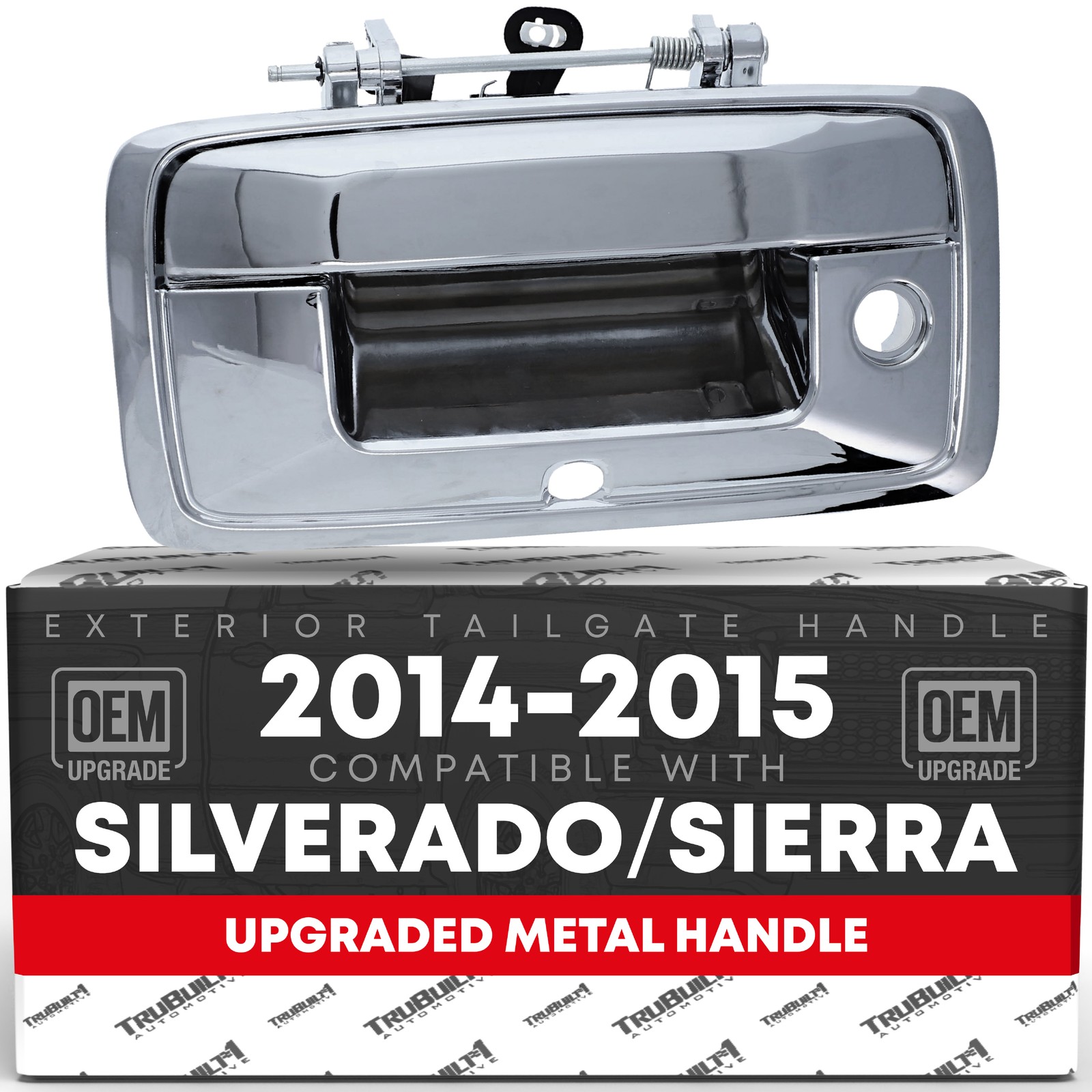 Tailgate Handle for Chevrolet Silverado, GMC Sierra - Chrome w/ Camera Hole -... gallery