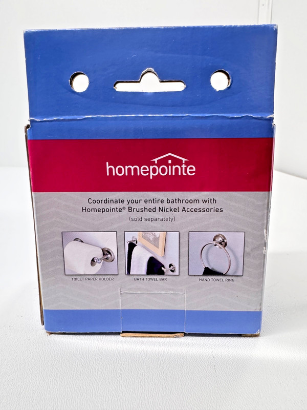 Homepointe Double Robe Hook Brushed Nickel 231174 New True Value gallery