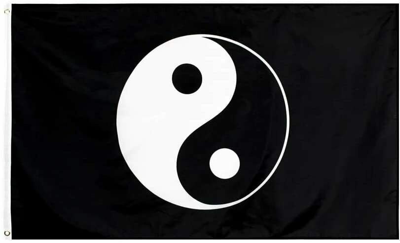 PringCor Large 3x5FT Yin Yang Flag Vivid Color Taoism Dorm Man Cave Garage Yoga gallery