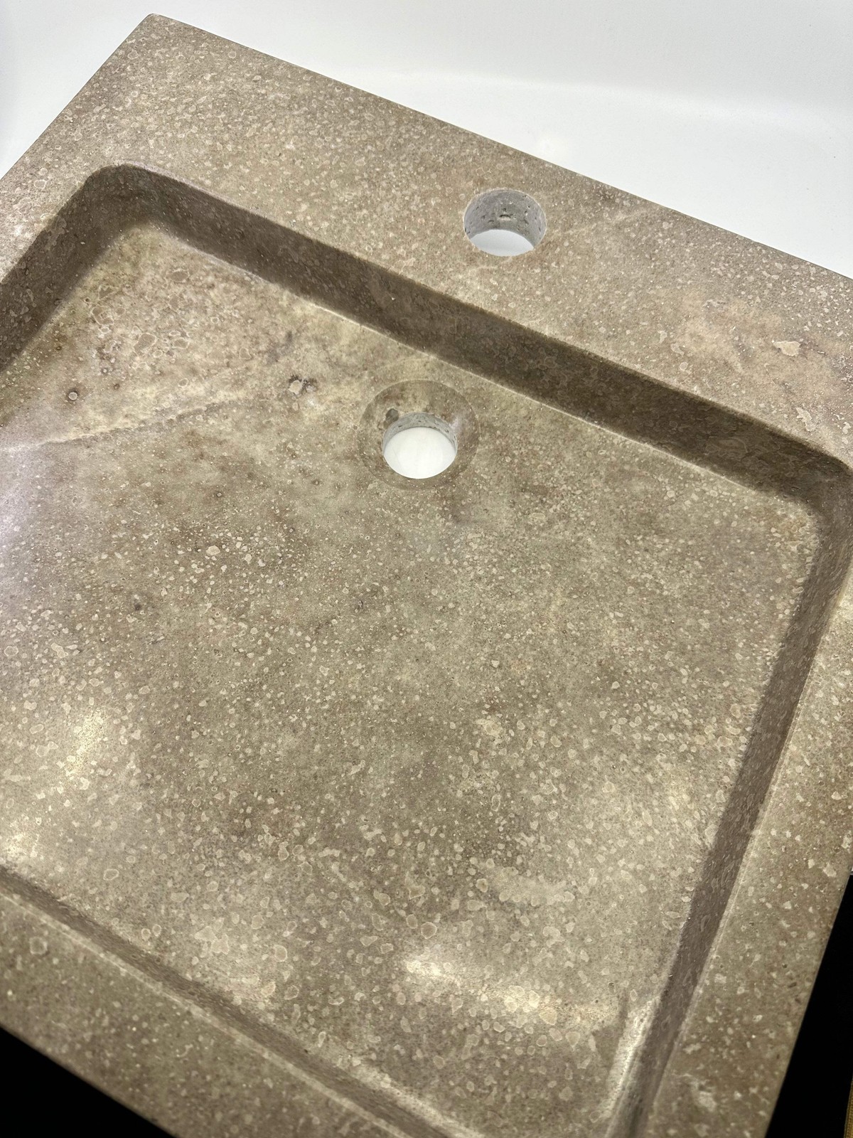 Signature Hardware Square Polished Travertine Vessel Sink – Beige gallery
