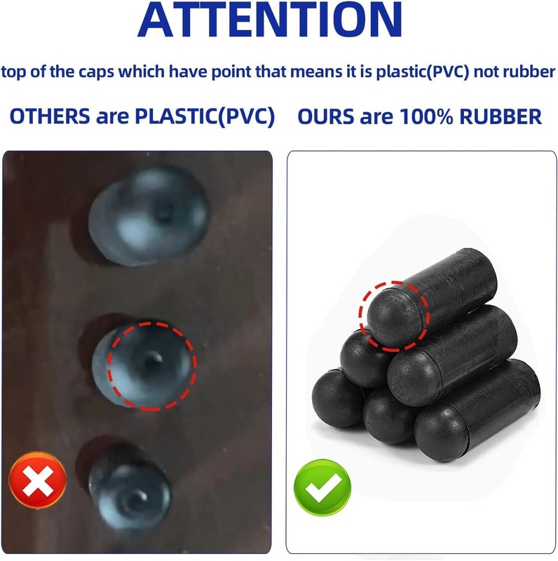 High-Quality Rubber Vacuum Caps - 102 PCS Assorted for Tight Seals & Safety gallery