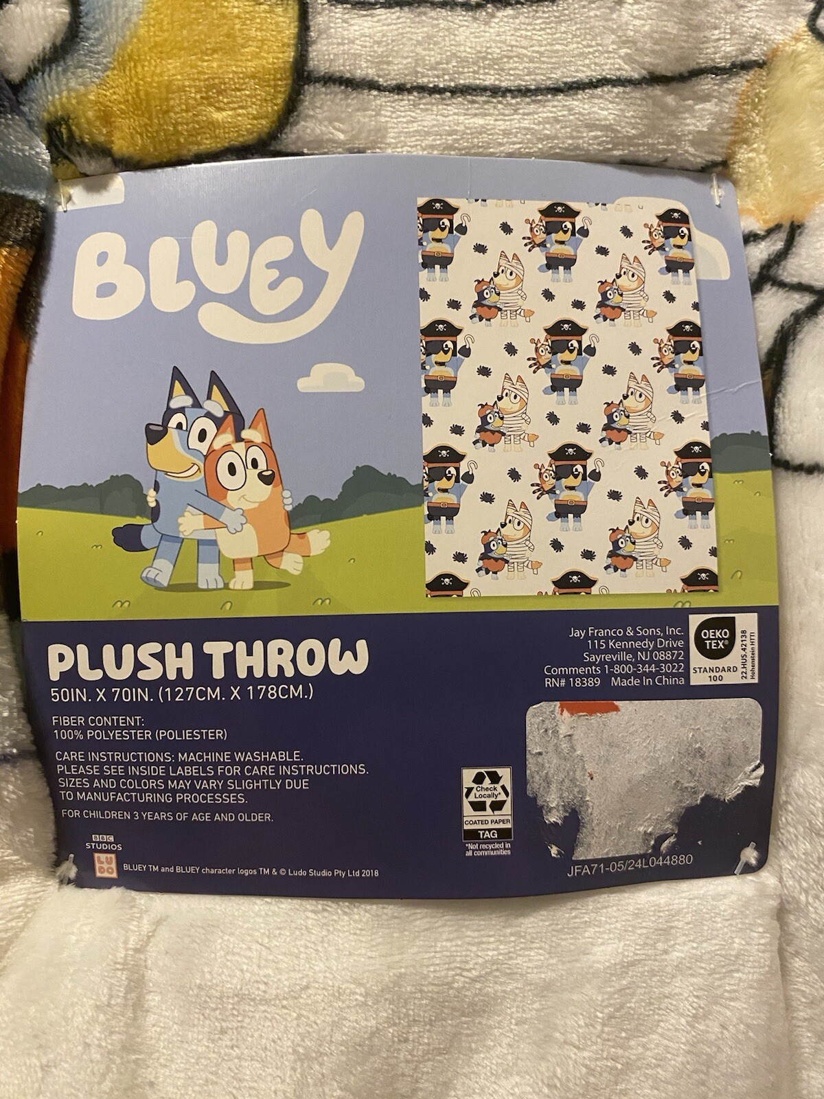 Bluey HALLOWEEN Plush Throw Blanket - Measures 50 x 70 Inches Free Shipping gallery