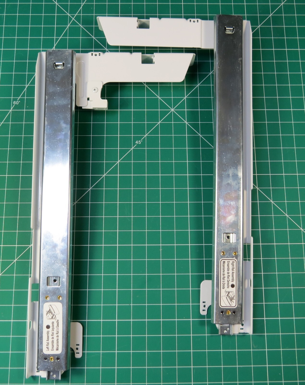 OEM LG L&R Slide Rail Connector Set MCD62287605, MCD62287606, MGT61844014, 13 gallery