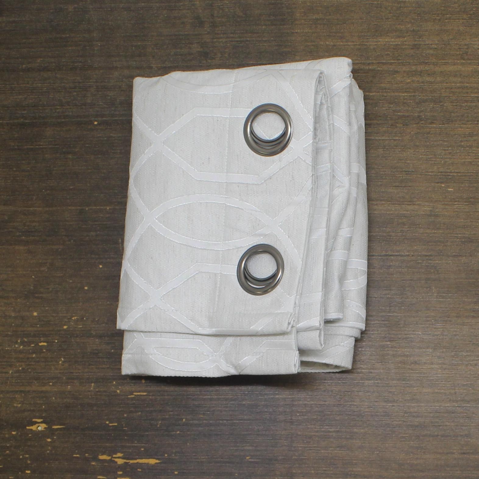 ZUZIFY Grommet Patterned Blackout Thermal Curtain Panel Light Brown 50x84 gallery