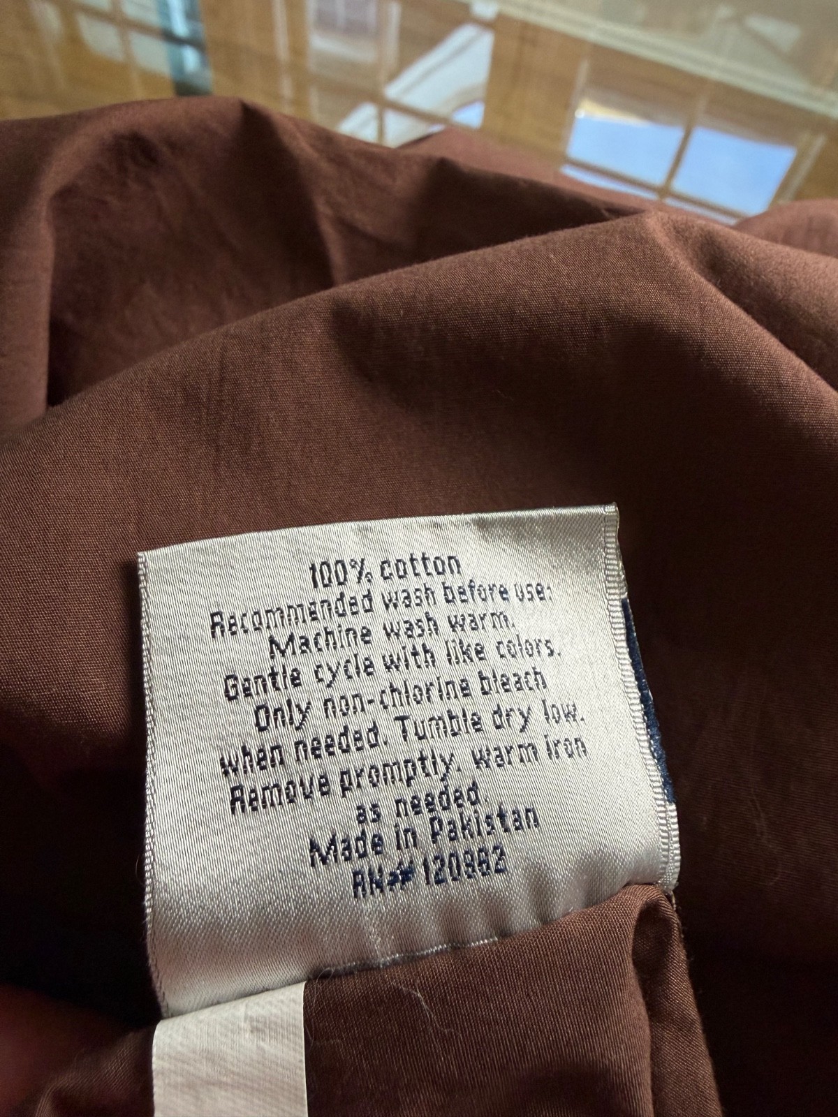 The Company Store Full Fitted 100% Cotton Sheet Chocolate Brown Percale Unused gallery