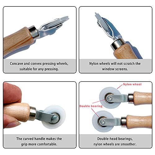 3 Pcs Screen Tool, Window Screen Spline Roller Tool ,Mesh Screen Door Repair Kit gallery