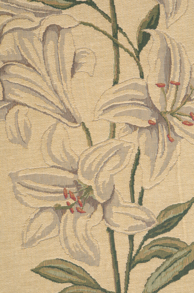 White Amaryllis Large European Tapestry Wall Art Hanging Decor (New) 56x27 in gallery