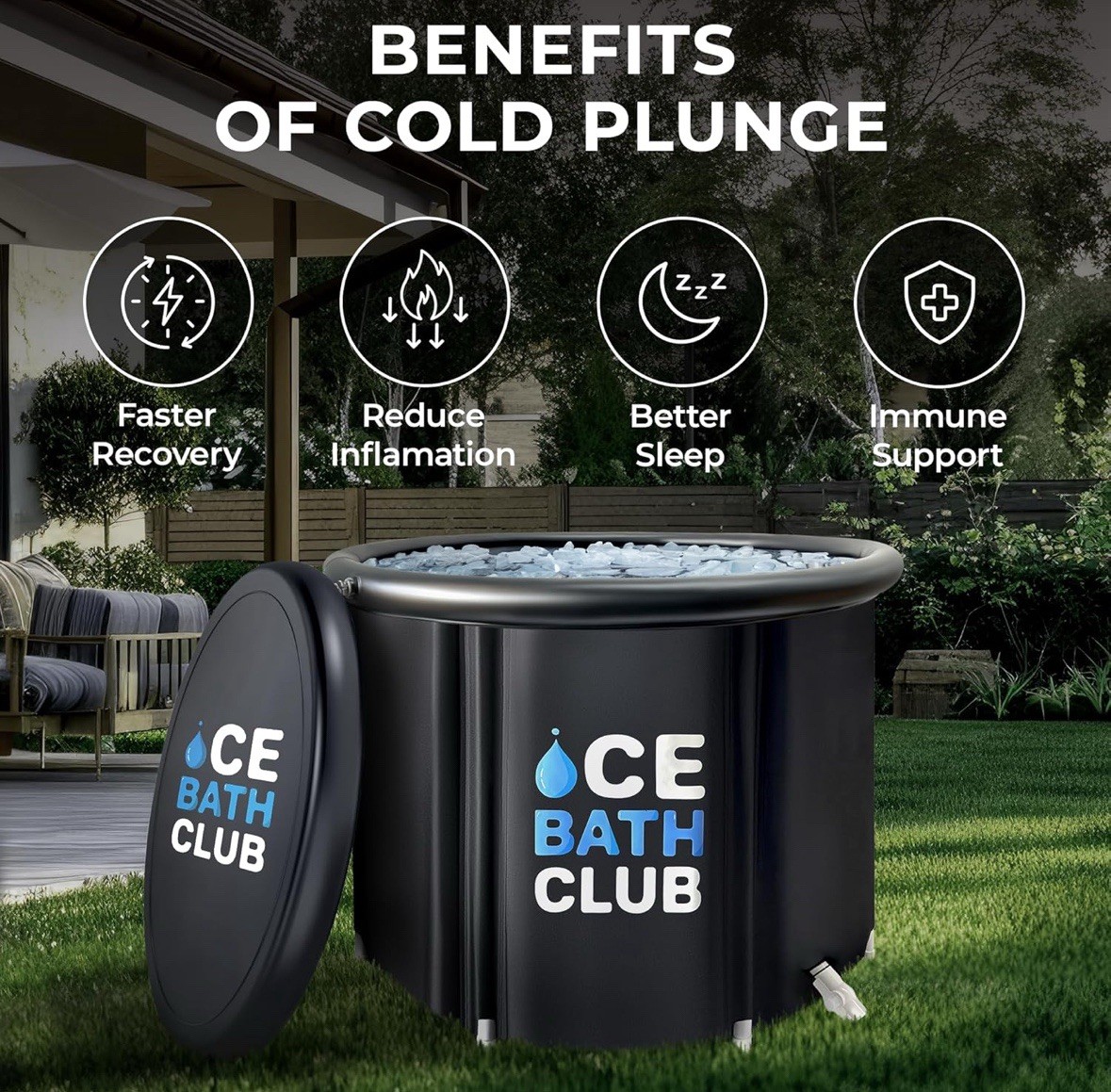 Portable Ice Bath Tub |116 Gallons Cold Plunge Tub for Athletes & Adults gallery