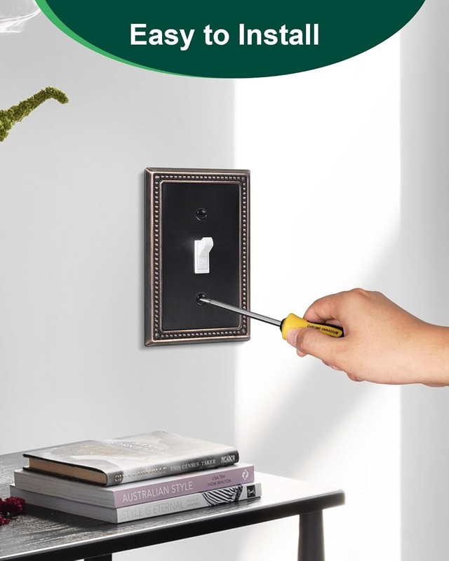 6-Pack Single Toggle Light Switch Cover Plate, Pearls Decorative Switch Plate gallery