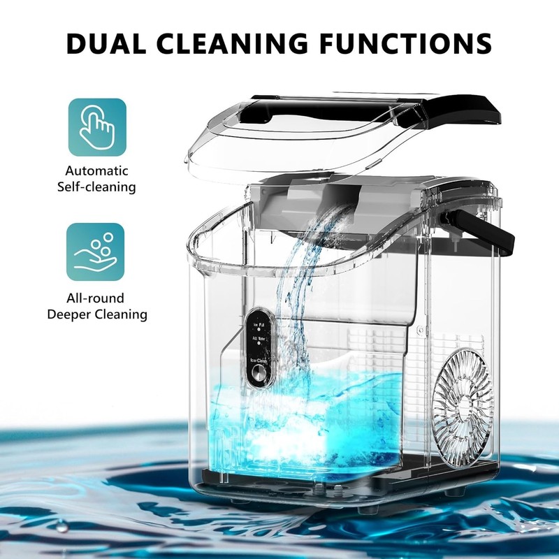 Compact Nugget Ice Maker - 34lbs Daily Capacity, Quiet, and Certified Safety gallery