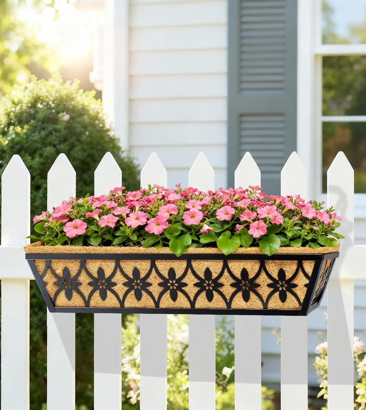 30 Inch Window Boxes Planters Railing Planter Box - 2 Pack Deck Railing Planter gallery
