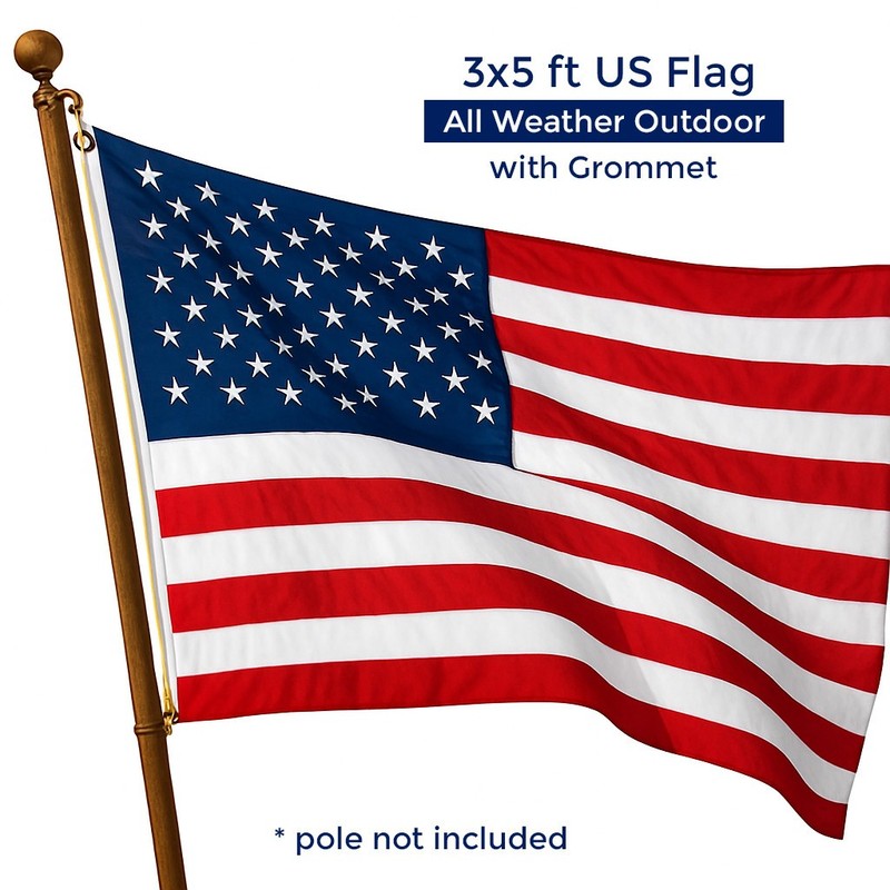 uMadeUs American Flags for Outside - 250th USA Anniversary - 3x5 and 2.5x4 ft gallery