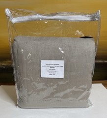 Restoration Hardware Heavyweight Textured Belgian Linen Drape RP 100 x 108 Taupe