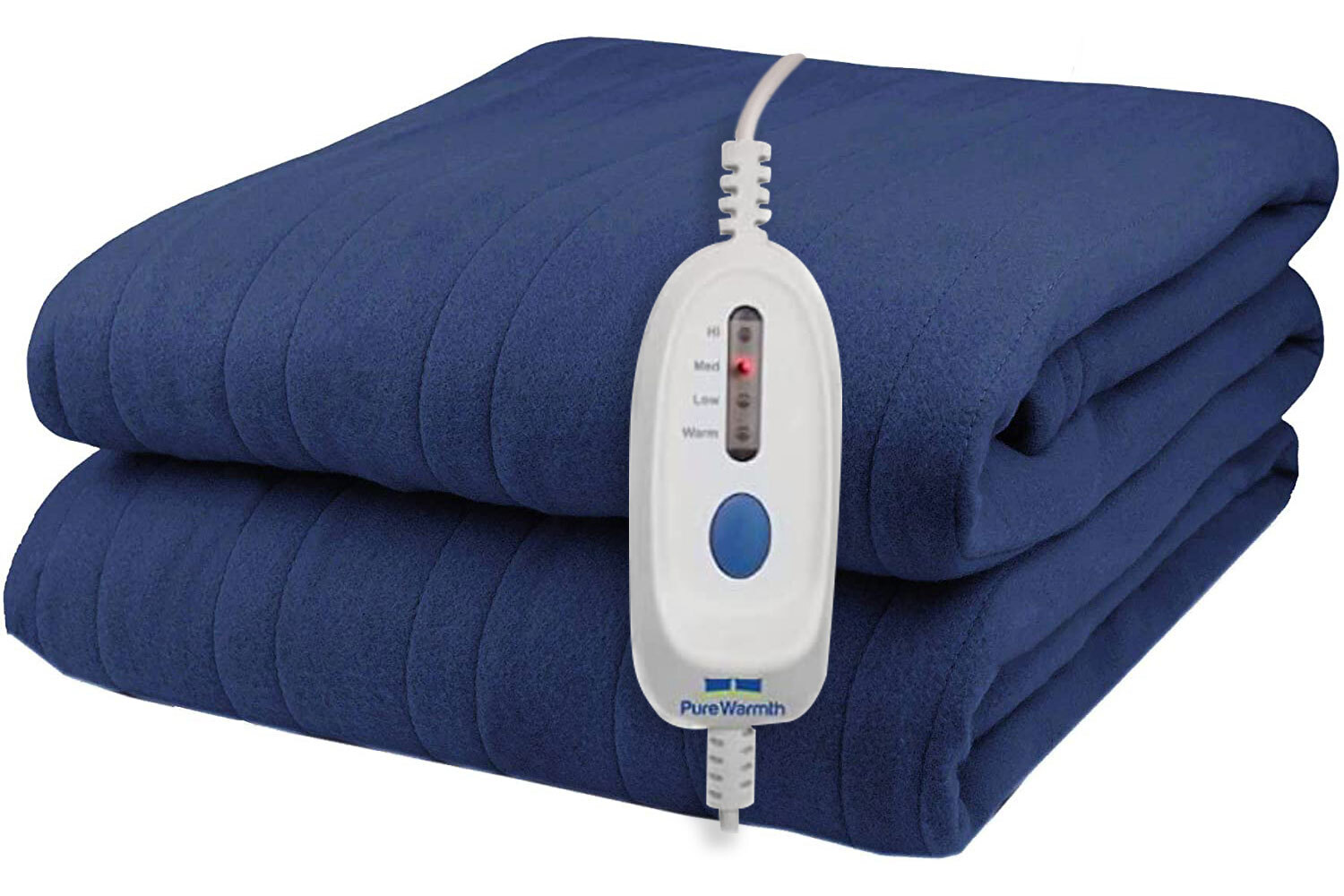 Pure Warmth Solid Flannel Electric Heated Warming Blanket gallery
