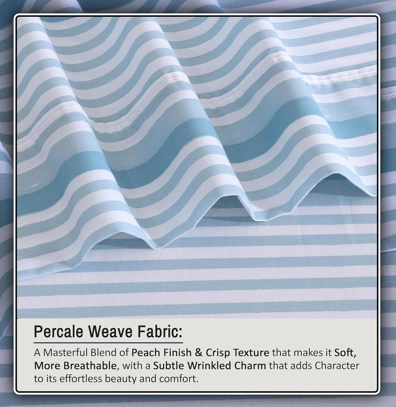 100% Cotton Organic Percale Sheets Full Size – Crisp Cooling Bed Sheets for Hot gallery