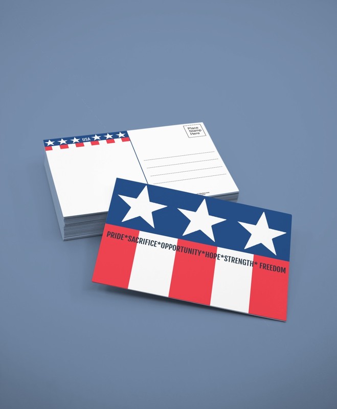 American Flag Postcards | 40 Pack All Occasion Postcards-USA Patriotic Postcards gallery