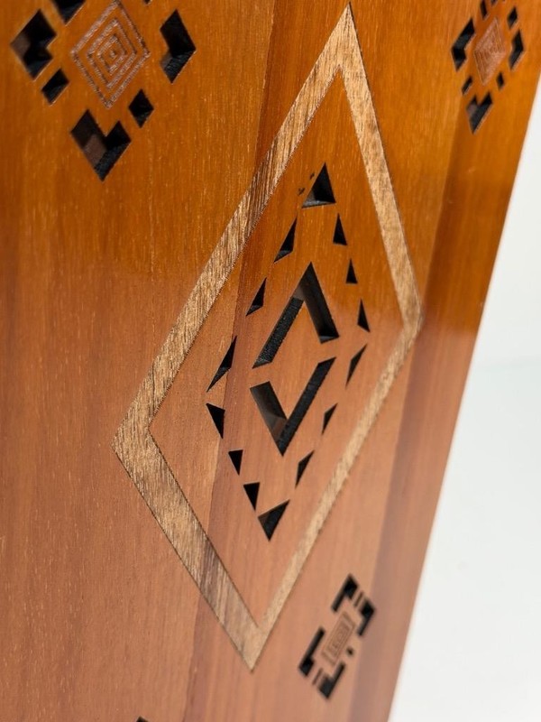 Croscill Wood Cheyenne Pattern Wastebasket Southwest Native American Style gallery