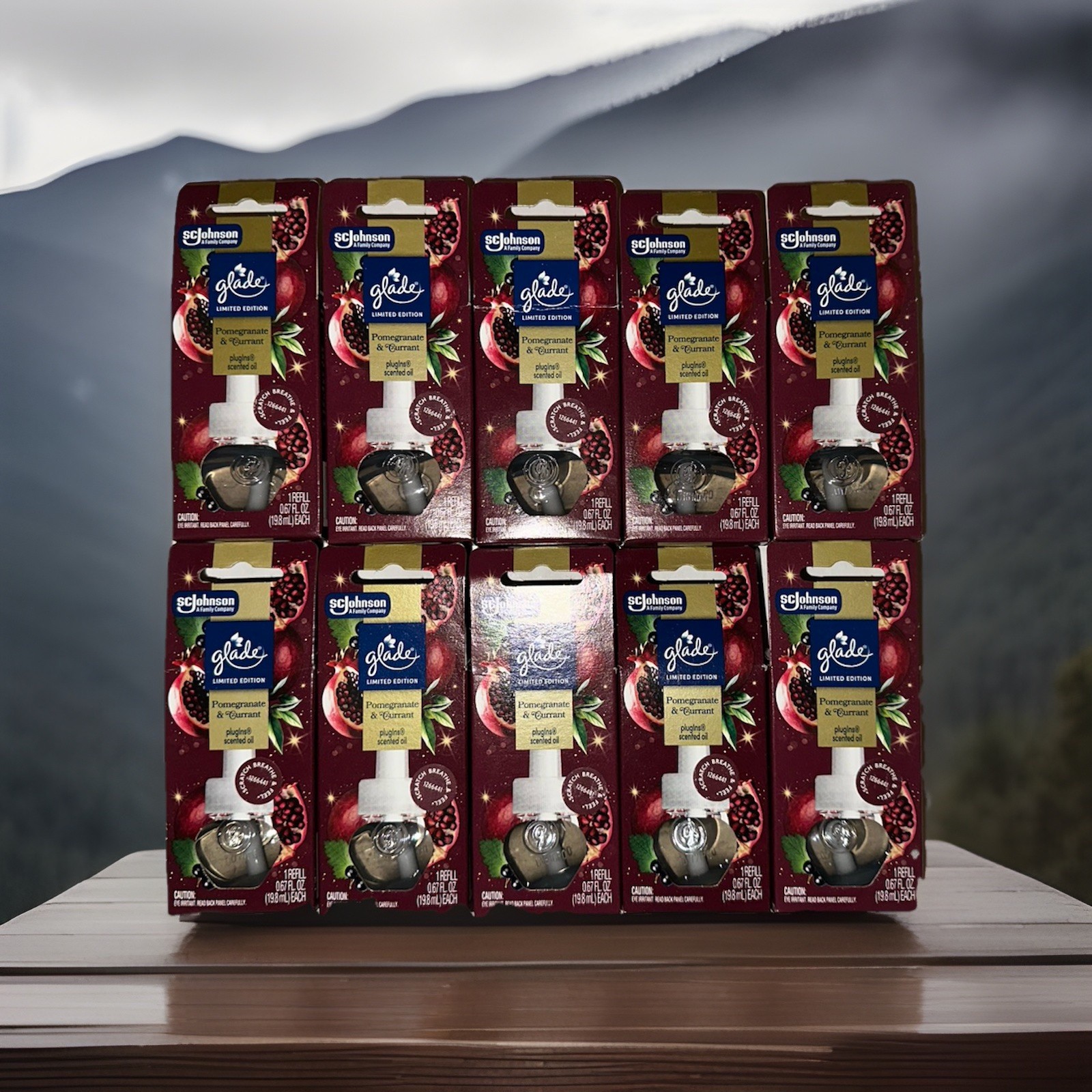 Glade 10 Pack Limited Edition PlugIns Scented Oil Refills Pomegranate & Currant gallery