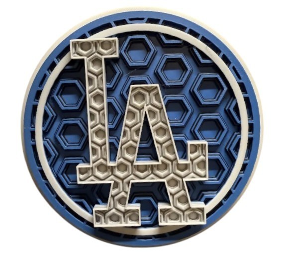 LA Dodgers Mosaic Wall Art 3D Printed Team Décor for Baseball Fans gallery