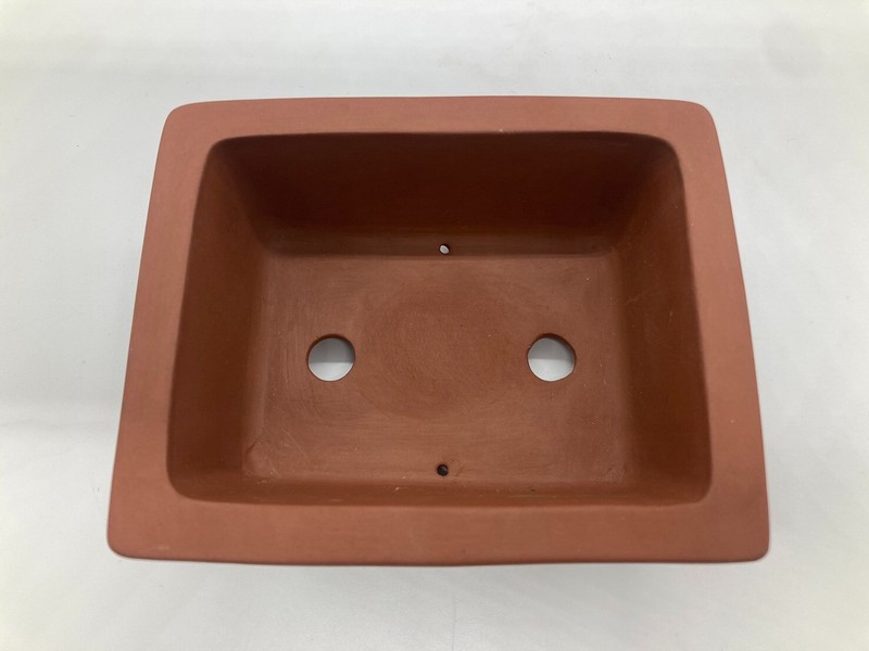 Tokoname Bonsai Pot SHOZAN Rectangular Pot glazed Brown w4.7in From Japan gallery