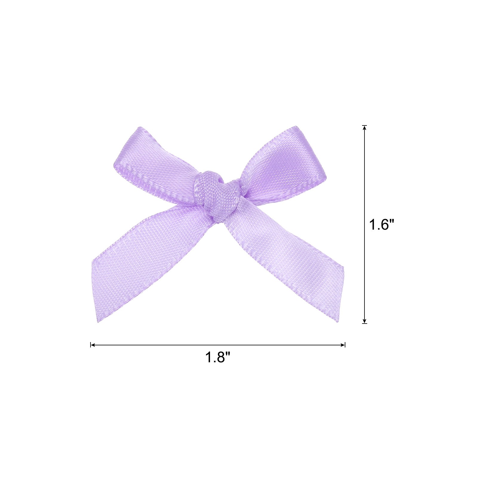 100Pcs Mini Ribbon Bow 1.8 inch Mini Fabric Satin Ribbon Purple gallery