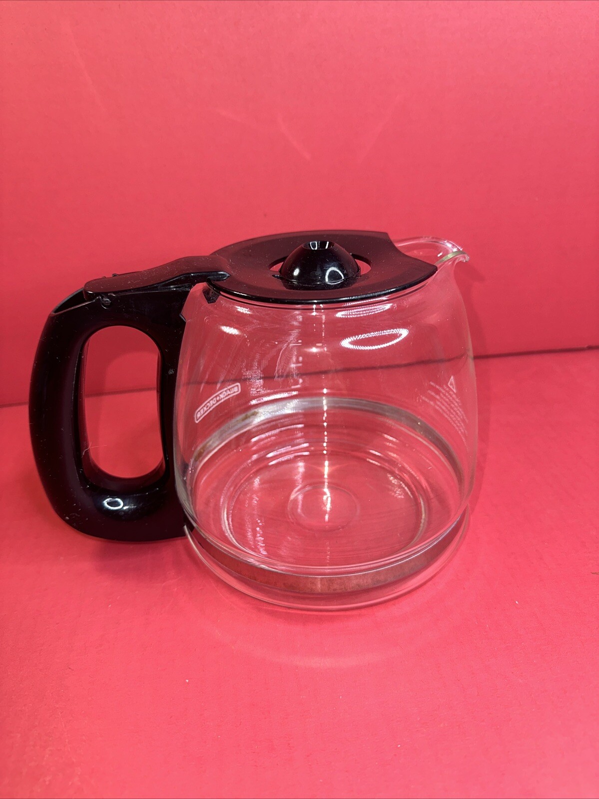 Mr. Coffee 12 Cup Glass Replacement Carafe Pot 6" w/ Black Plastic Lid gallery